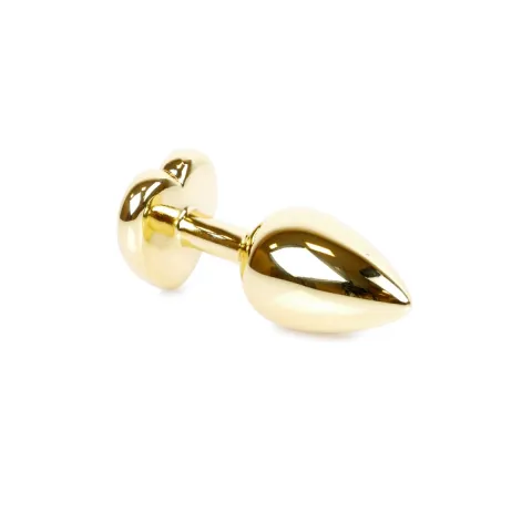 Анальна пробка - Jewellery Gold Heart Plug Clear