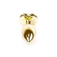 Анальна пробка - Jewellery Gold Heart Plug Clear