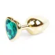 Анальная пробка — Jewellery Gold  Heart PLUG — зеленая