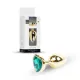 Анальная пробка — Jewellery Gold  Heart PLUG — зеленая