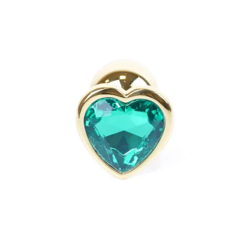 Анальная пробка — Jewellery Gold  Heart PLUG — зеленая