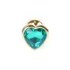 Анальная пробка — Jewellery Gold  Heart PLUG — зеленая