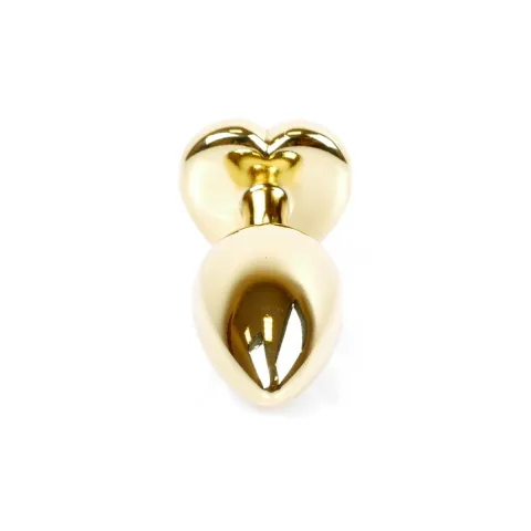 Анальная пробка — Jewellery Gold Heart Plug — красная