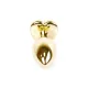 Анальная пробка — Jewellery Gold Heart Plug — красная