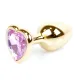 Анальная пробка — Jewellery Gold Heart Plug, светло-розового цвета