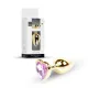 Анальная пробка — Jewellery Gold Heart Plug, светло-розового цвета