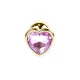 Анальная пробка — Jewellery Gold Heart Plug, светло-розового цвета