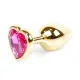 Анальна пробка - Jewellery Gold Heart Plug Pink