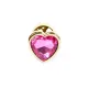 Анальна пробка - Jewellery Gold Heart Plug Pink