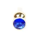 Анальная пробка — Jewellery Gold Long Plug, темно-синяя