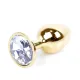 Анальная пробка — Jewellery Gold Plug Clear