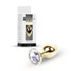 Анальная пробка — Jewellery Gold Plug Clear