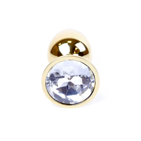 Анальная пробка — Jewellery Gold Plug Clear