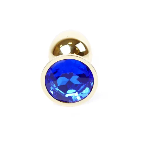 Анальна пробка - Jewellery Gold Plug Dark Blue