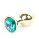 Анальна пробка - Jewellery Gold Plug Green