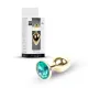 Анальна пробка - Jewellery Gold Plug Green