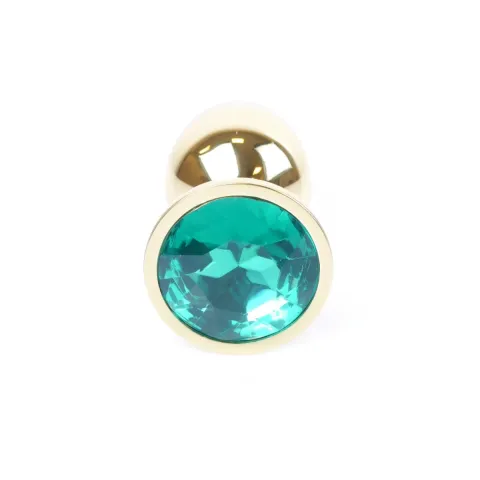 Анальна пробка - Jewellery Gold Plug Green