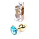 Анальная пробка — Jewellery Gold Plug Light Blue