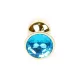 Анальная пробка — Jewellery Gold Plug Light Blue