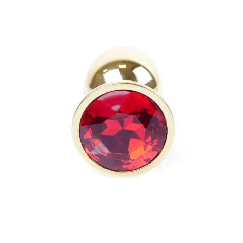 Анальная пробка — Jewellery Gold Plug Red