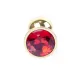 Анальная пробка — Jewellery Gold Plug Red