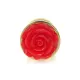 Металлическая анальная пробка — Plug-Jewellery Gold PLUG ROSE — красная