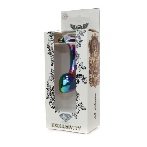 Анальна пробка - Jewellery Multicolour Curved Plug S