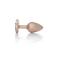 Анальна пробка - Jewellery Pearl Gold Heart Plug Clear S