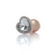Анальна пробка - Jewellery Pearl Gold Heart Plug Clear S