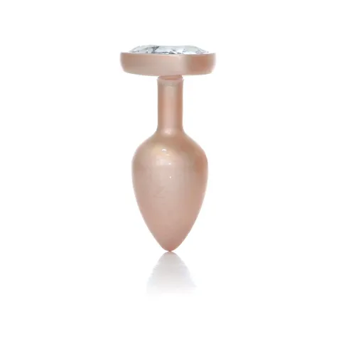 Анальна пробка - Jewellery Pearl Gold Heart Plug Clear S