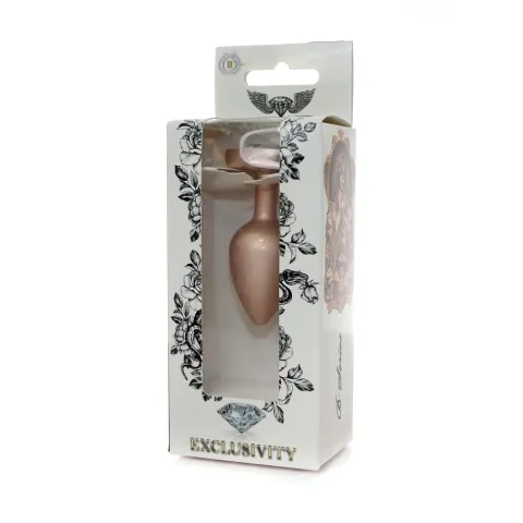Анальна пробка - Jewellery Pearl Gold Heart Plug Clear S