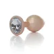 Анальна пробка - Jewellery Pearl Gold Plug Clear M