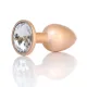 Анальна пробка - Jewellery Pearl Gold Plug Clear S