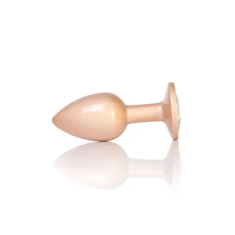 Анальна пробка - Jewellery Pearl Gold Plug Clear S