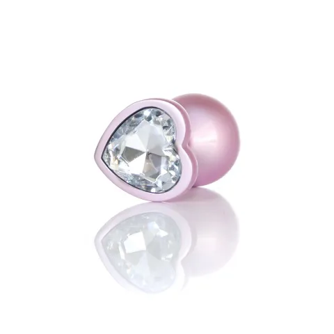 Анальная пробка — Jewellery Pearl Pink Heart Plug Clear M