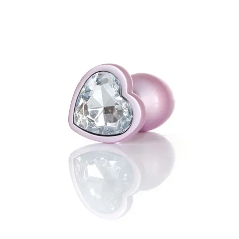 Анальная пробка — Jewellery Pearl Pink Heart Plug Clear S