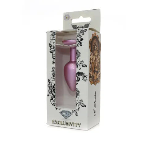 Анальна пробка - Jewellery Pearl Pink Plug Clear S
