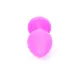 Анальная пробка — «Jewellery» — силиконовая розовая пробка M, светло-голубого цвета