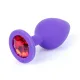 Анальная пробка — Jewellery Silicone Purple Plug M Red