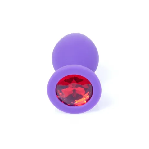 Анальная пробка — Jewellery Silicone Purple Plug M Red