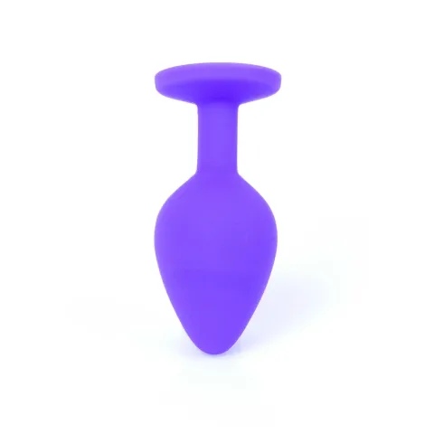 Анальная пробка — Jewellery Silicone Purple Plug M Red