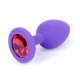 Анальна пробка - Jewellery Silicone Purple Plug S Red