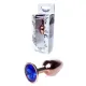 Анальная пробка — Jewellery Red Gold Plug, темно-синяя