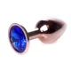 Анальная пробка — Jewellery Red Gold Plug, темно-синяя
