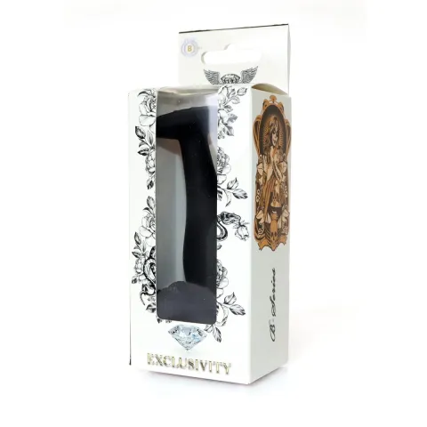 Анальна пробка - Jewellery Silicone Black Plug L Clear