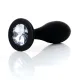 Анальная пробка — Jewellery Silicone Black Plug M Clear