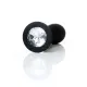 Анальная пробка — Jewellery Silicone Black Plug M Clear