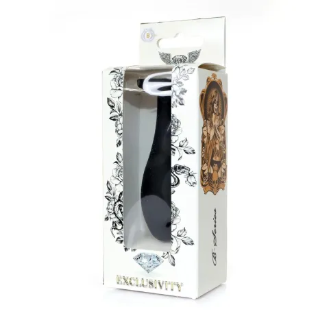 Анальная пробка — Jewellery Silicone Black Plug M Clear