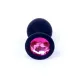 Анальная пробка — Jewellery Silicone Black Plug M Pink