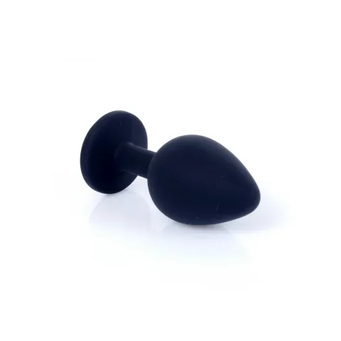 Анальная пробка — Jewellery Silicone Black Plug M Pink